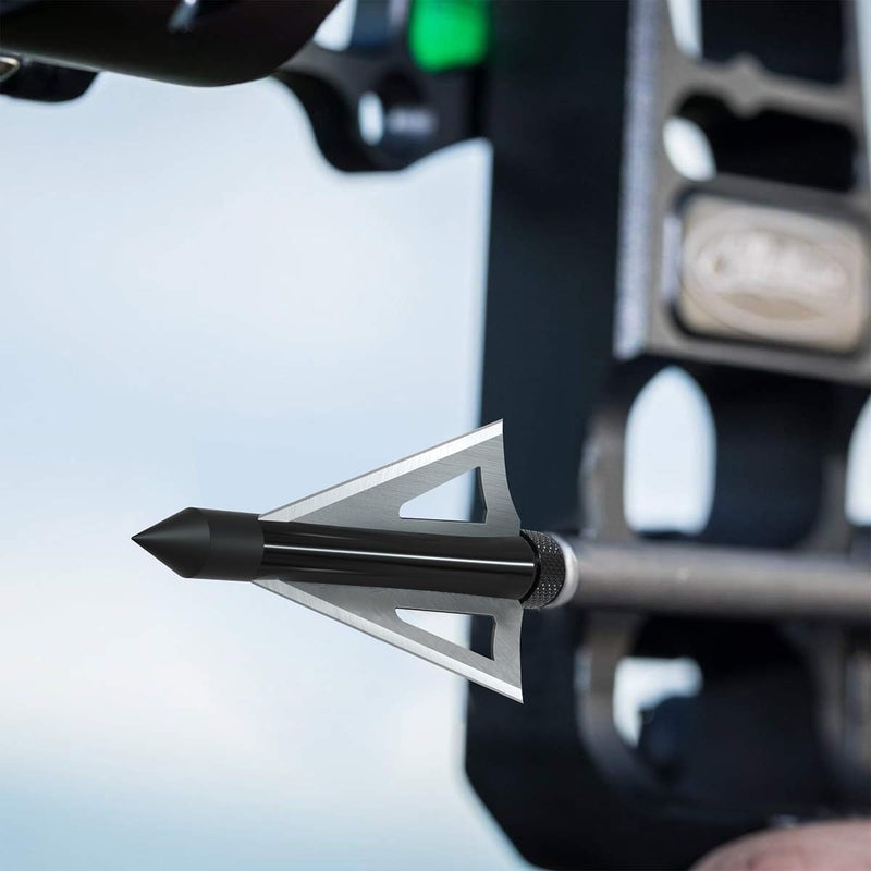Sinbadteck Hunting Broadheads, 12PK 3 Blades Archery Broadheads 100 Grain Screw-in Arrow Heads Arrow Tips Compatible with Traditional Bows and Compound Bow - Image 4